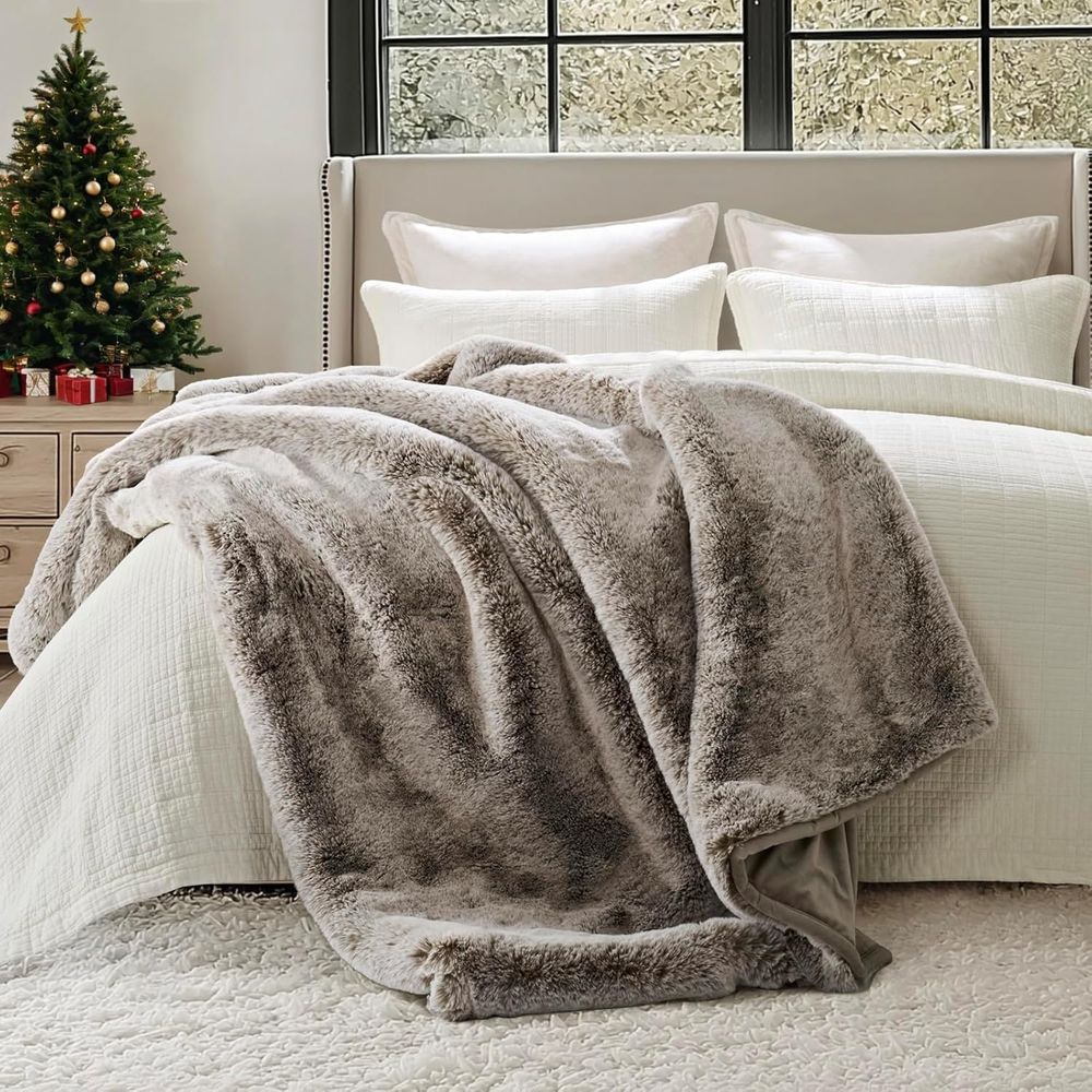 Cobertor luxuoso de pele sinté - Cashmere Throw Blanket avaliação e preço